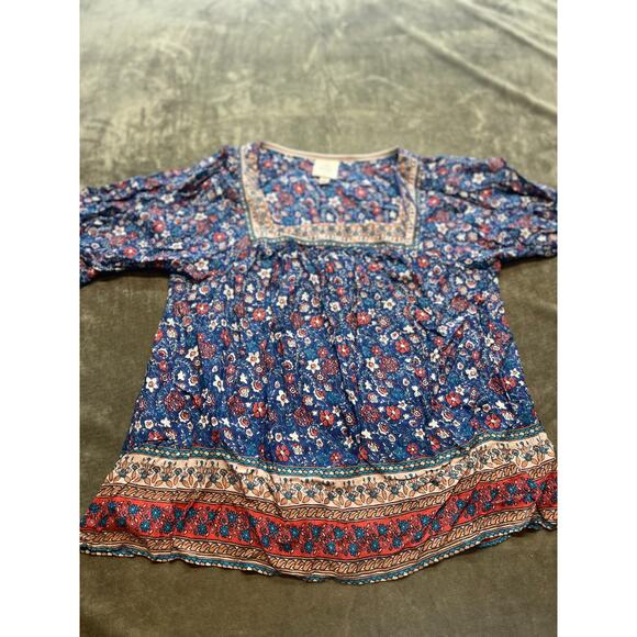 Knox Rose Tops - Knox Rose Blue short sleeve‎ Blue shirt Medium